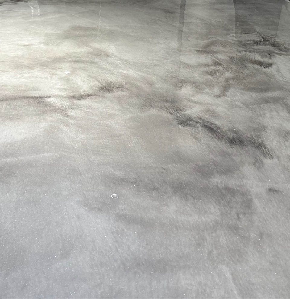 Custom Blended Metallic Epoxy Finish
