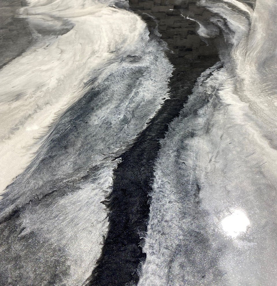Custom Blended Metallic Epoxy Finish